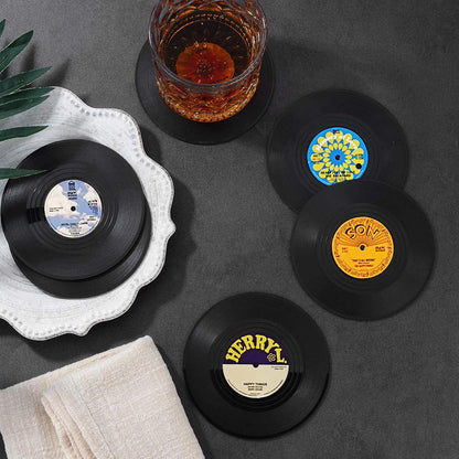 Vinyl Coasters for your Drinks | Vintage Style