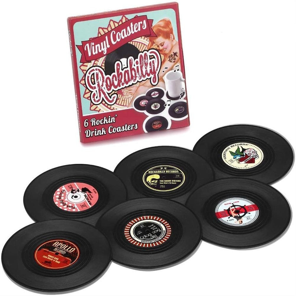 Vinyl Coasters for your Drinks | Vintage Style