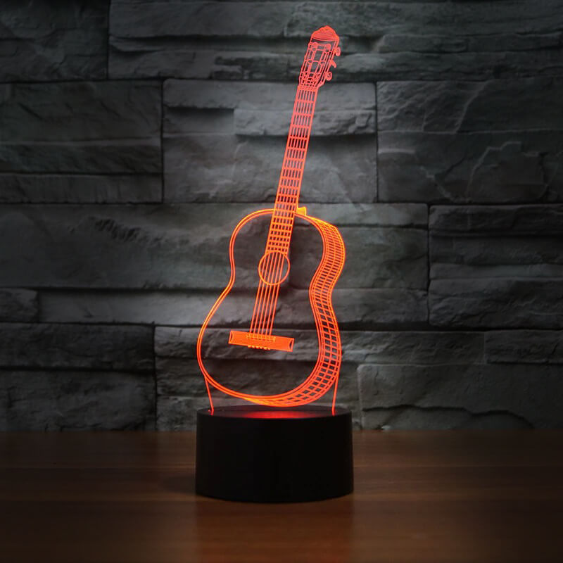 Bass Guitar LED Lamp - 7 Colors