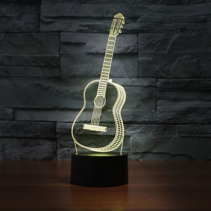 Bass Guitar LED Lamp - 7 Colors