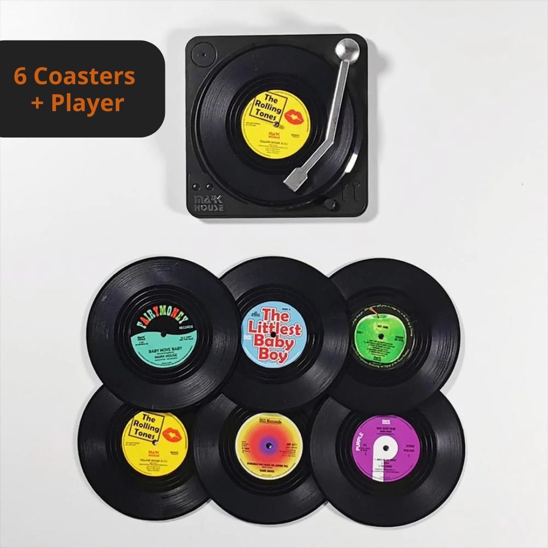 Vinyl Coasters for your Drinks | Vintage Style